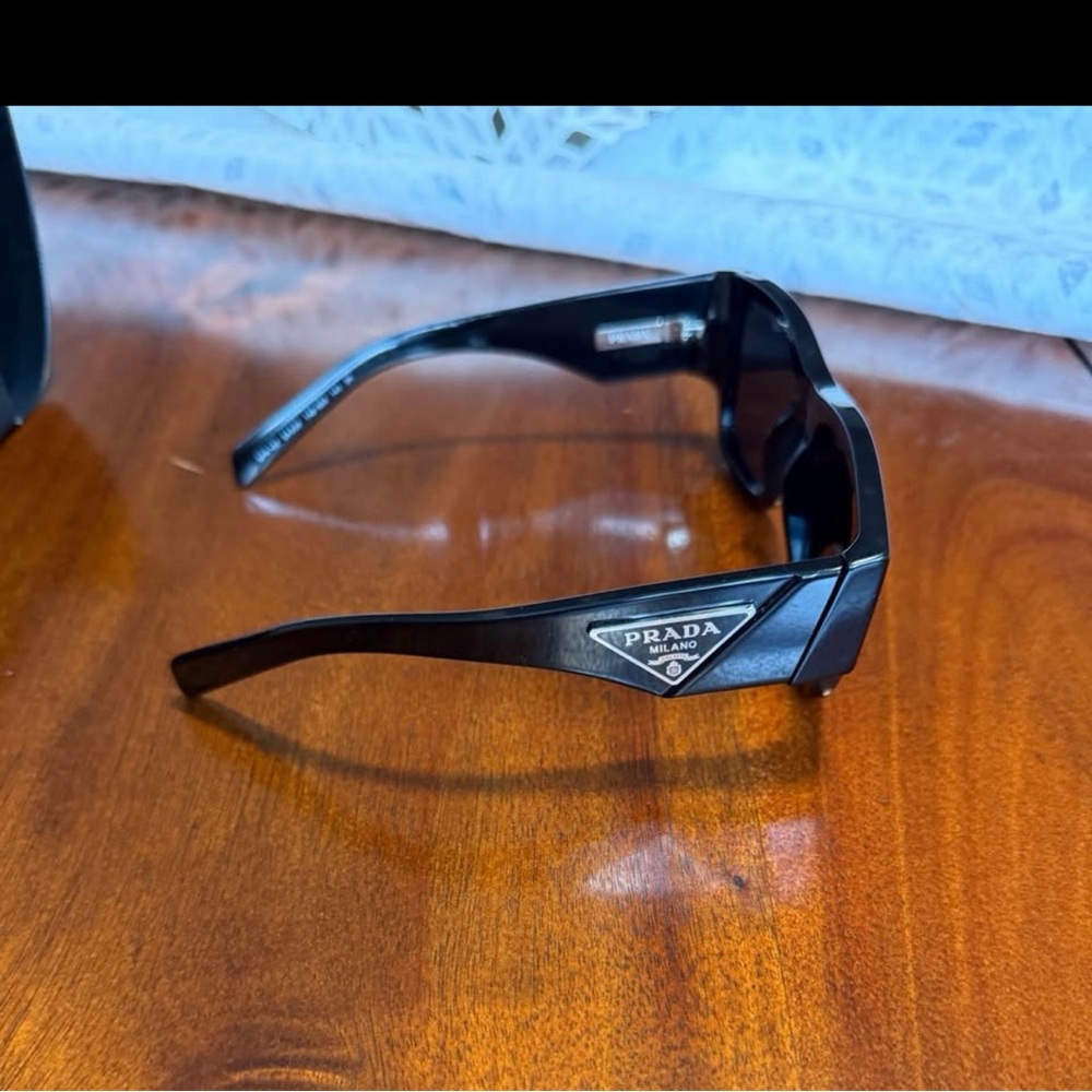 Prada Oversized Black Rectangular Sunglasses - image 5